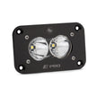 S2 Pro Black Flush Mount LED Light Pod (Spot; Clear)