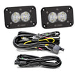 S2 Pro Black Flush Mount LED Light Pod (Wide Cornering; Clear)