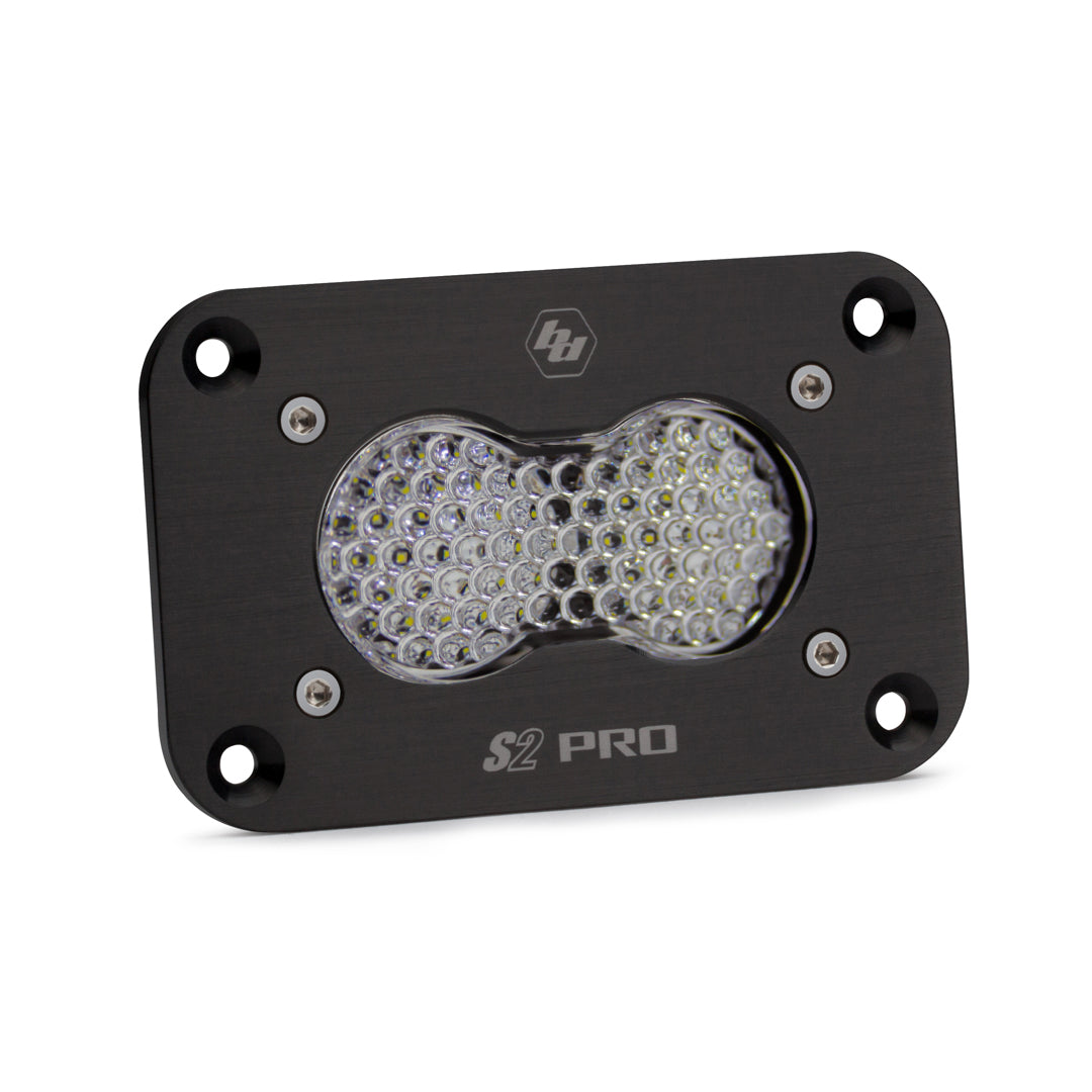 S2 Pro Black Flush Mount LED Light Pod (Work/Scene; Clear)