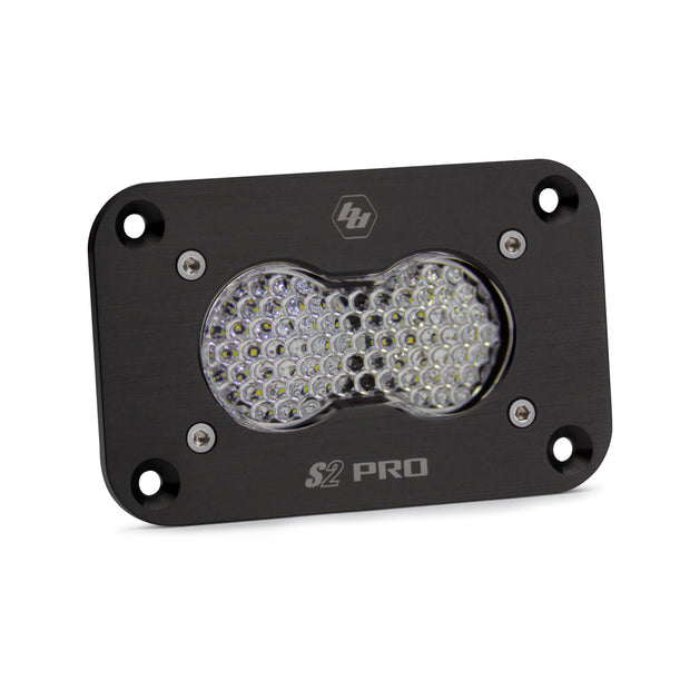 S2 Pro Black Flush Mount LED Light Pod (Work/Scene; Clear)