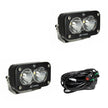 S2 Pro Black LED Light Pod Pair (Spot; Clear)