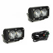 S2 Pro Black LED Light Pod Pair (Spot; Clear)