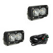 S2 Pro Black LED Light Pod Pair (Driving/Combo; Clear)