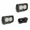S2 Pro Black LED Light Pod Pair (Work/Scene; Clear)