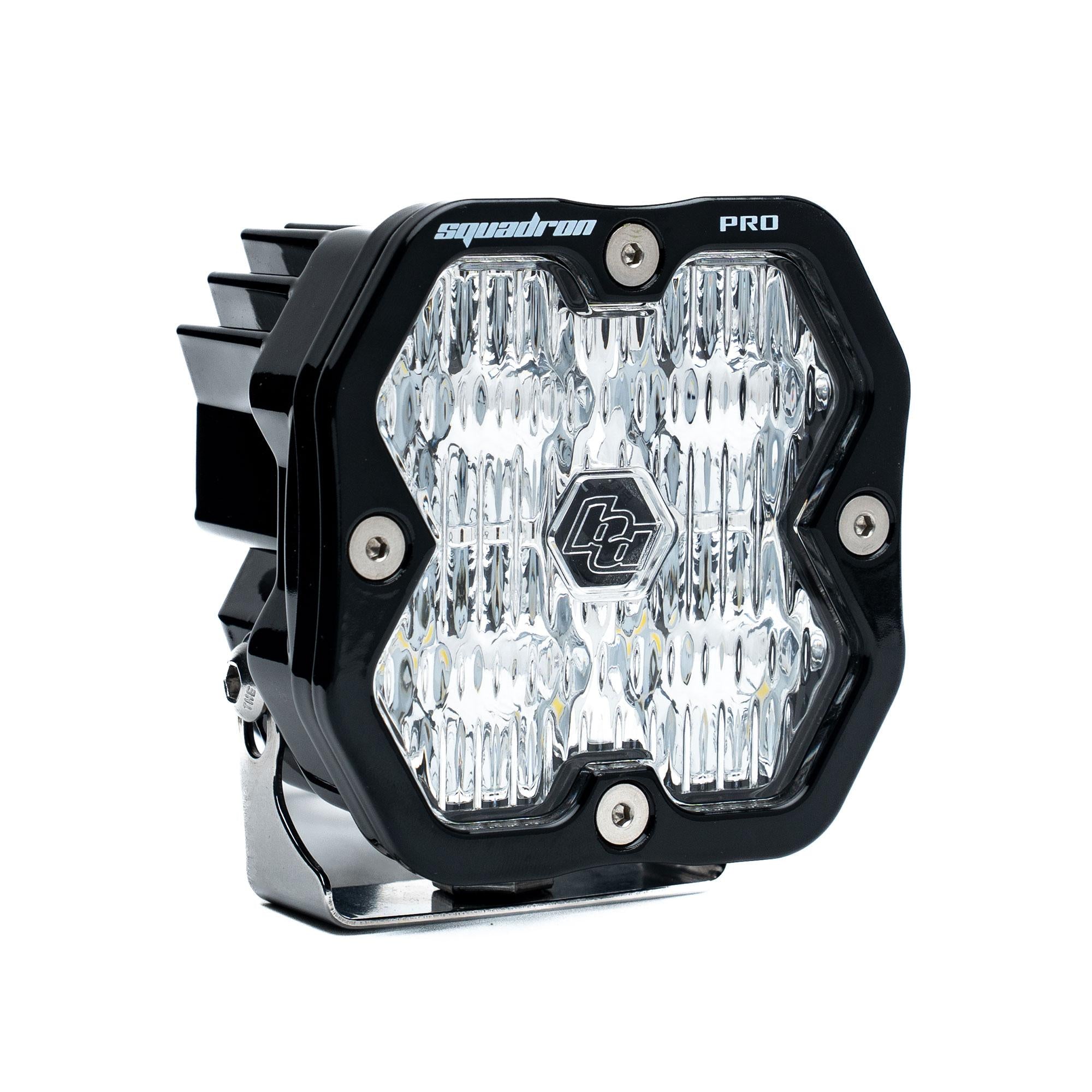 Squadron 2.0 Pro Black LED Auxiliary Light Pod (Wide Cornering; Clear)