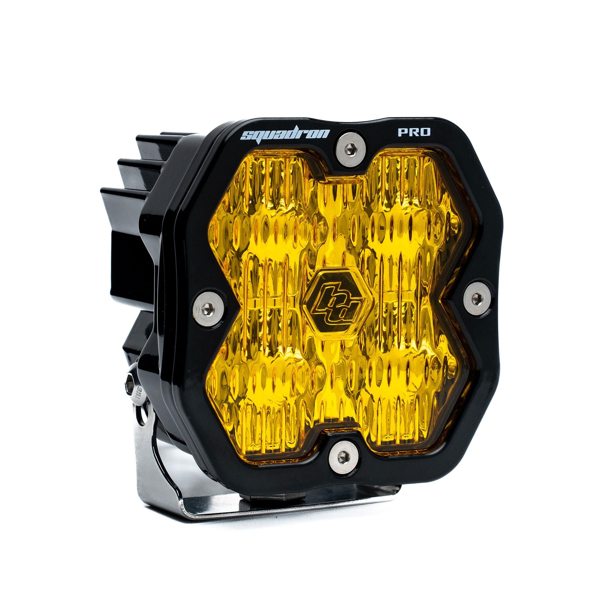 Squadron 2.0 Pro Black LED Auxiliary Light Pod (Wide Cornering; Baja Amber)