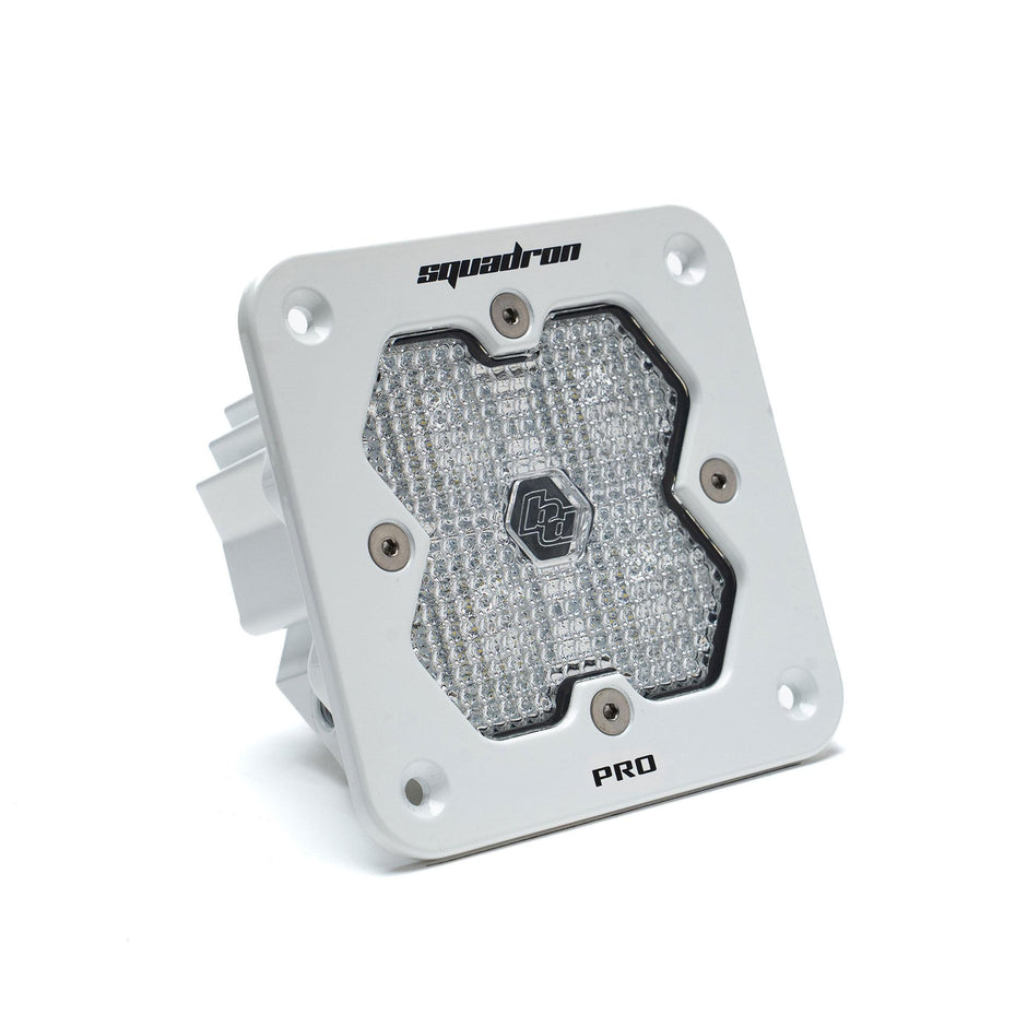 Squadron 2.0 Pro White Flush Mount LED Auxiliary Light Pod (Work/Scene; Clear)