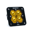 Squadron 2.0 Pro Black Flush Mount LED Auxiliary Light Pod (Wide Cornering; Baja Amber)