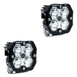 Squadron 2.0 Pro Black LED Auxiliary Light Pod Pair (No Harness) (Spot; Clear)