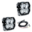 Squadron 2.0 Pro Black LED Auxiliary Light Pod Pair (Driving/Combo; Clear)