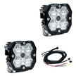 Squadron 2.0 Pro Black LED Auxiliary Light Pod Pair (Wide Cornering; Clear)