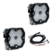 Squadron 2.0 Pro Black LED Auxiliary Light Pod Pair (Work/Scene; Clear)