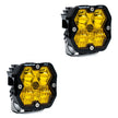 Squadron 2.0 Pro Black LED Auxiliary Light Pod Pair (No Harness) (Driving/Combo; Baja Amber)