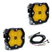 Squadron 2.0 Pro Black LED Auxiliary Light Pod Pair (Work/Scene; Baja Amber)