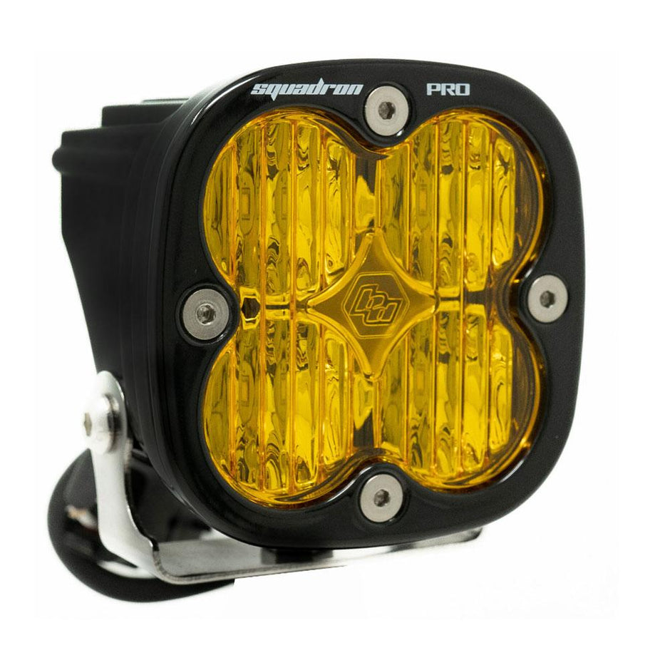 Squadron Pro Black LED Light Pod (Wide Cornering; Baja Amber)