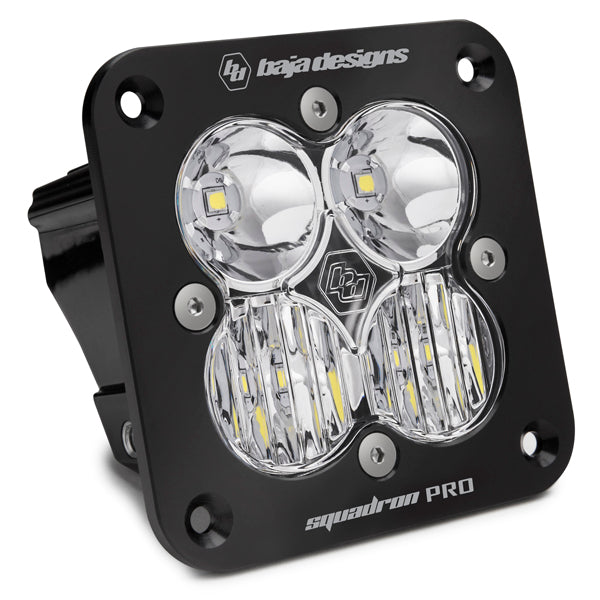 Squadron Pro Black Flush Mount LED Light Pod (Driving/Combo; Clear)