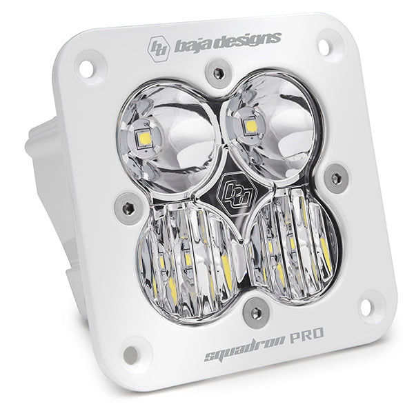 Squadron Pro White Flush Mount LED Light Pod (Driving/Combo; Clear)