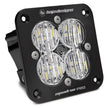 Squadron Pro Black Flush Mount LED Light Pod (Wide Cornering; Clear)