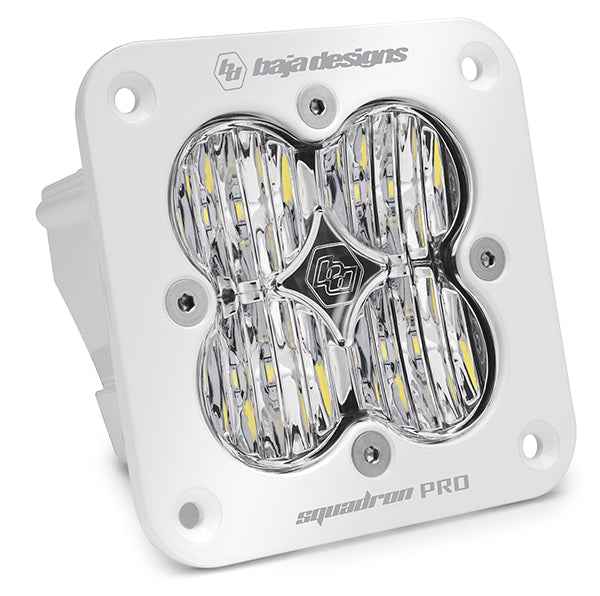 Squadron Pro White Flush Mount LED Light Pod (Wide Cornering; Clear)