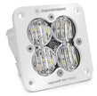 Squadron Pro White Flush Mount LED Light Pod (Wide Cornering; Clear)