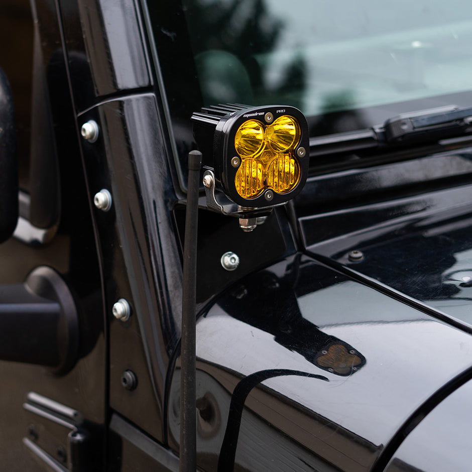 Squadron Pro Black LED Light Pod Pair (Spot; Clear)