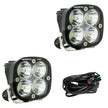 Squadron Pro Black LED Light Pod Pair (Spot; Clear)