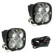 Squadron Pro Black LED Light Pod Pair (Driving/Combo; Clear)