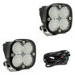 Squadron Pro Black LED Light Pod Pair (Work/Scene; Clear)