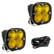 Squadron Pro Black LED Light Pod Pair (Driving/Combo; Baja Amber)