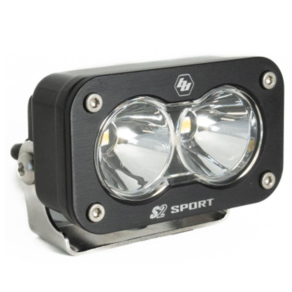S2 Sport Black LED Light Pod (Spot; Clear)