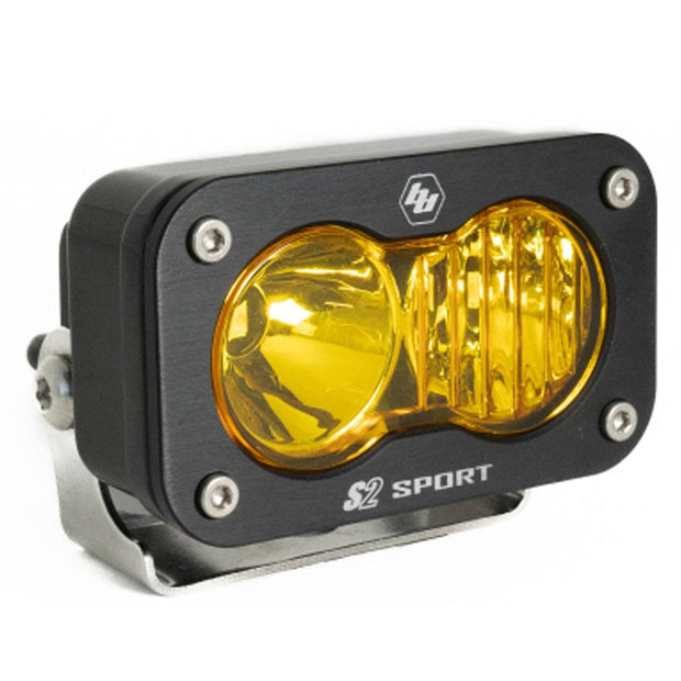 S2 Sport Black LED Light Pod (Driving/Combo; Baja Amber)