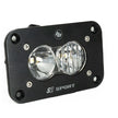 S2 Sport Black Flush Mount LED Light Pod (Driving/Combo; Clear)