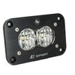 S2 Sport Black Flush Mount LED Light Pod (Wide Cornering; Clear)