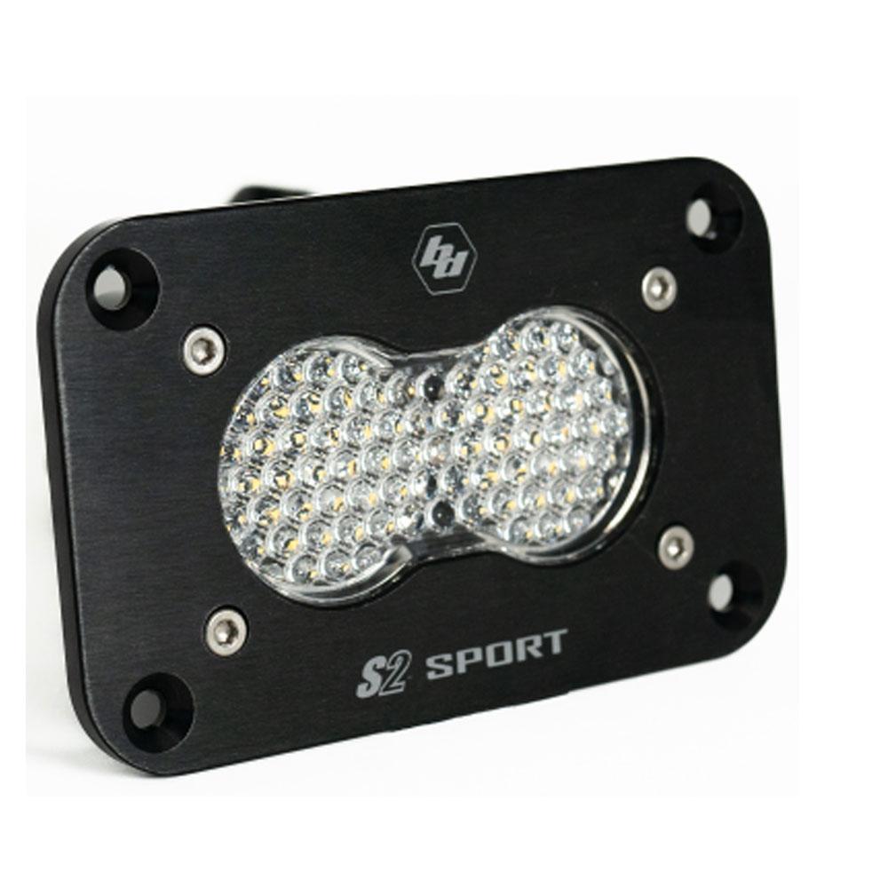 S2 Sport Black Flush Mount LED Light Pod (Work/Scene; Clear)