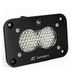 S2 Sport Black Flush Mount LED Light Pod (Work/Scene; Clear)
