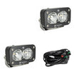 S2 Sport Black LED Light Pod Pair (Driving/Combo; Clear)