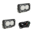 S2 Sport Black LED Light Pod Pair (Work/Scene; Clear)