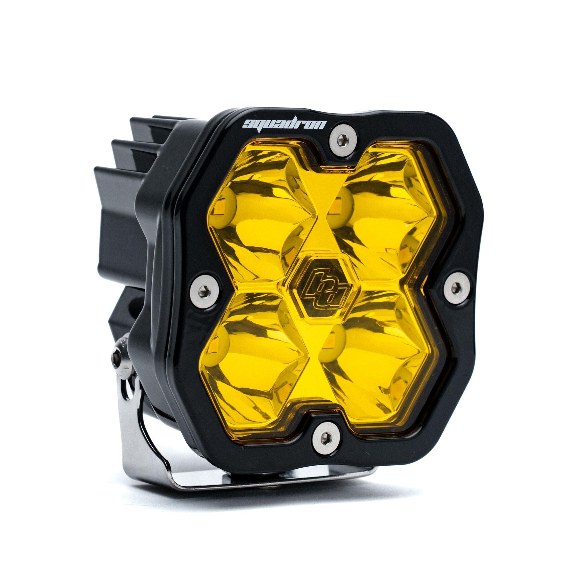 Squadron 2.0 Sport Black LED Auxiliary Light Pod (Spot; Baja Amber)