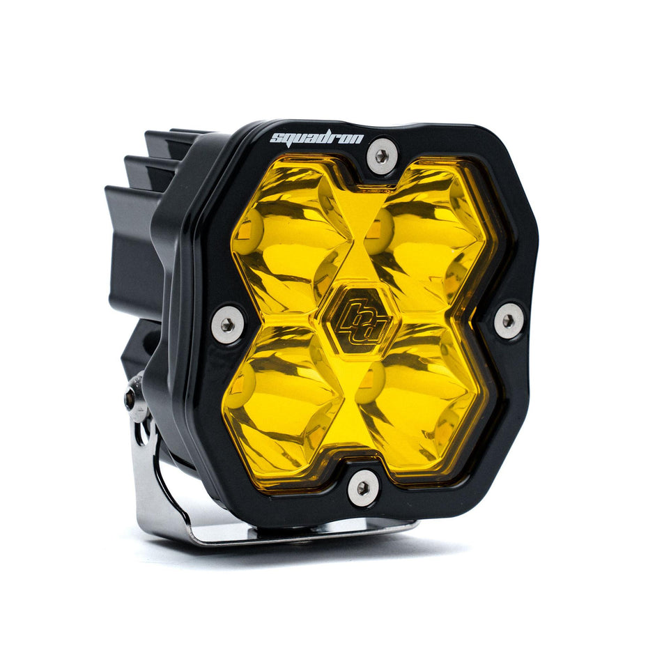 Squadron 2.0 Sport Black LED Auxiliary Light Pod (Spot; Baja Amber)
