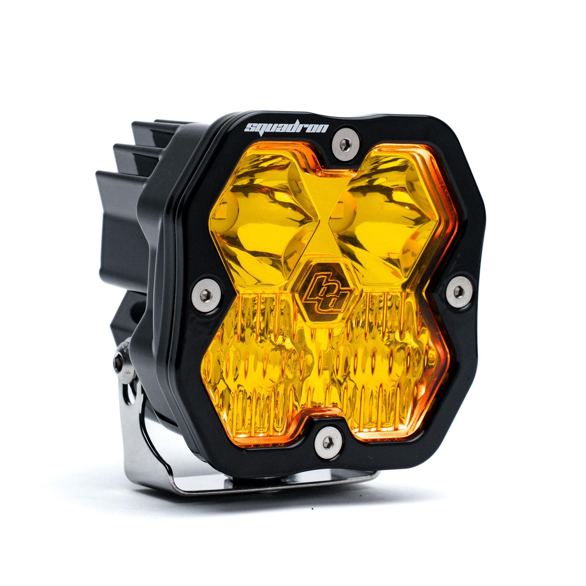 Squadron 2.0 Sport Black LED Auxiliary Light Pod (Driving/Combo; Baja Amber)