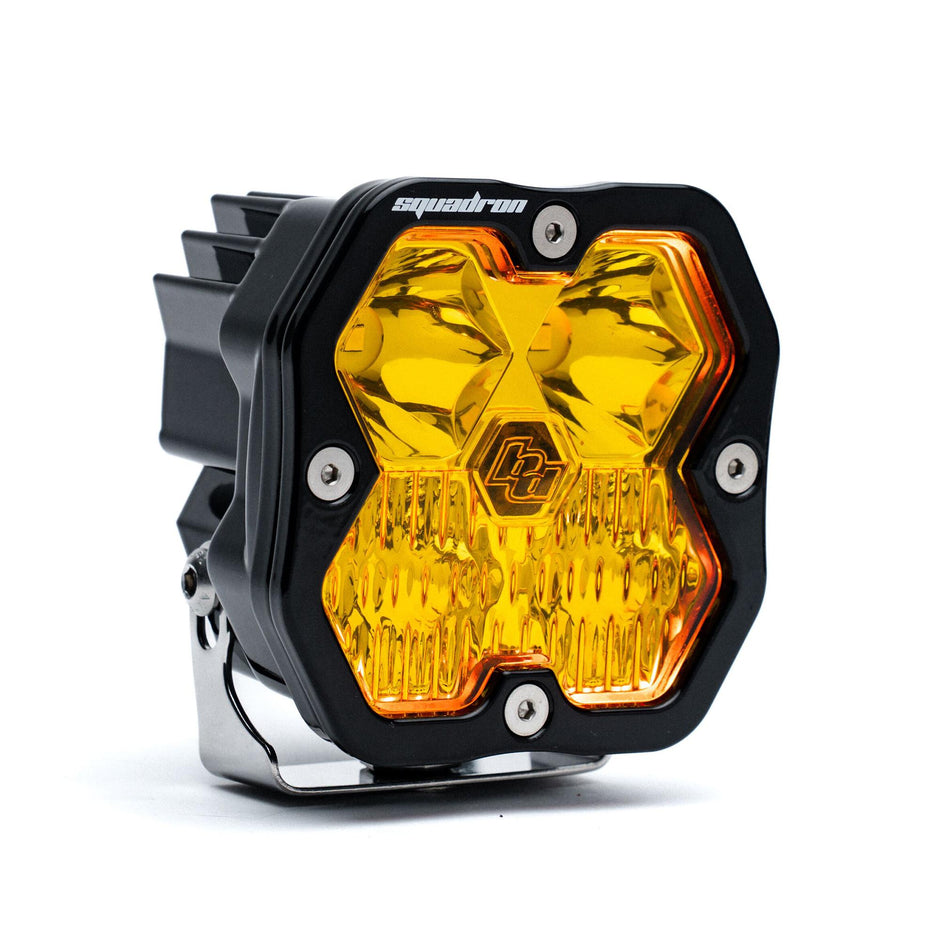Squadron 2.0 Sport Black LED Auxiliary Light Pod (Driving/Combo; Baja Amber)