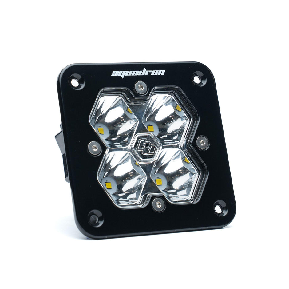 Squadron 2.0 Sport Black Flush Mount LED Auxiliary Light Pod (Spot; Clear)