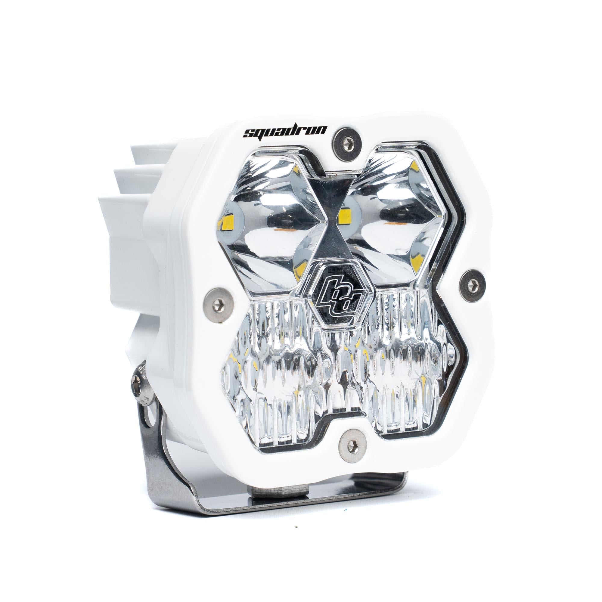 Squadron 2.0 Sport White Flush Mount LED Auxiliary Light Pod (Driving/Combo; Clear)