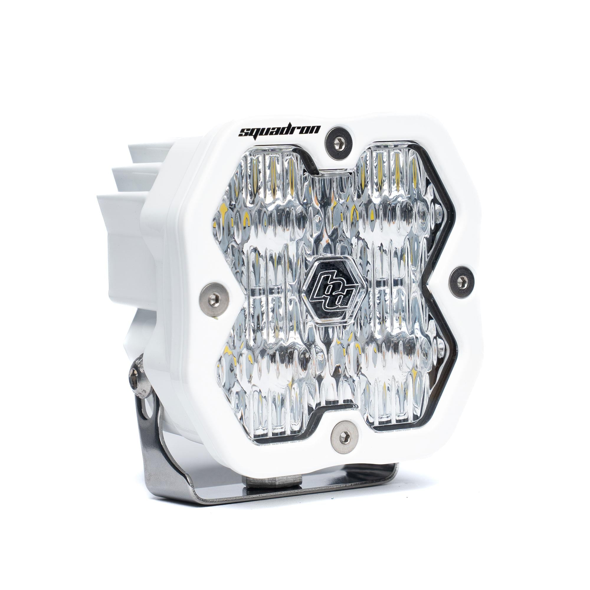 Squadron 2.0 Sport White Flush Mount LED Auxiliary Light Pod (Wide Cornering; Clear)