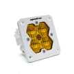 Squadron 2.0 Sport White Flush Mount LED Auxiliary Light Pod (Wide Cornering; Baja Amber)