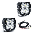 Squadron 2.0 Sport Black LED Auxiliary Light Pod Pair (Spot; Clear)