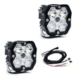 Squadron 2.0 Sport Black LED Auxiliary Light Pod Pair (Driving/Combo; Clear)