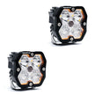 Squadron 2.0 Sport Black LED Auxiliary Light Pod Pair (No Harness) (Driving/Combo; Clear)