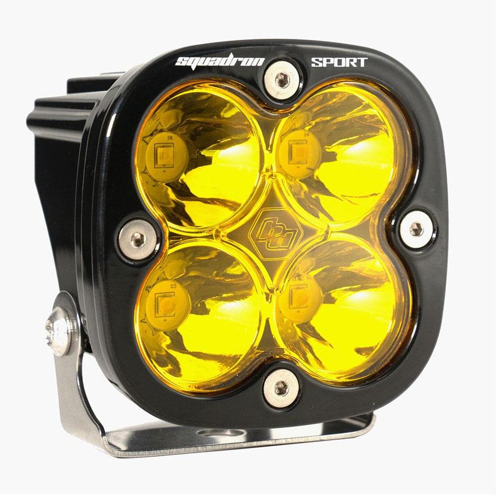 Squadron Sport Black LED Light Pod (Spot; Baja Amber)