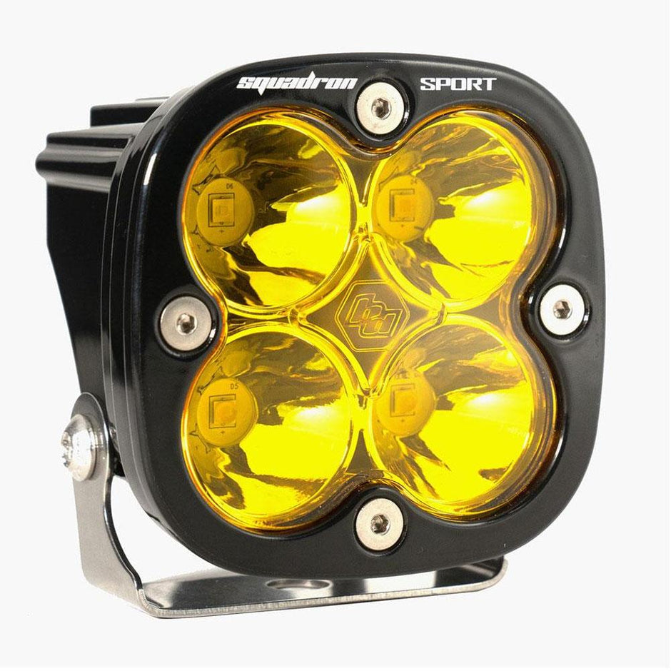 Squadron Sport Black LED Light Pod (Spot; Baja Amber)